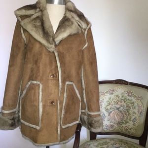 Faux suede/fur winter jacket.